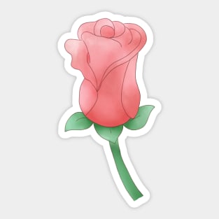 Opening rose pattern Sticker